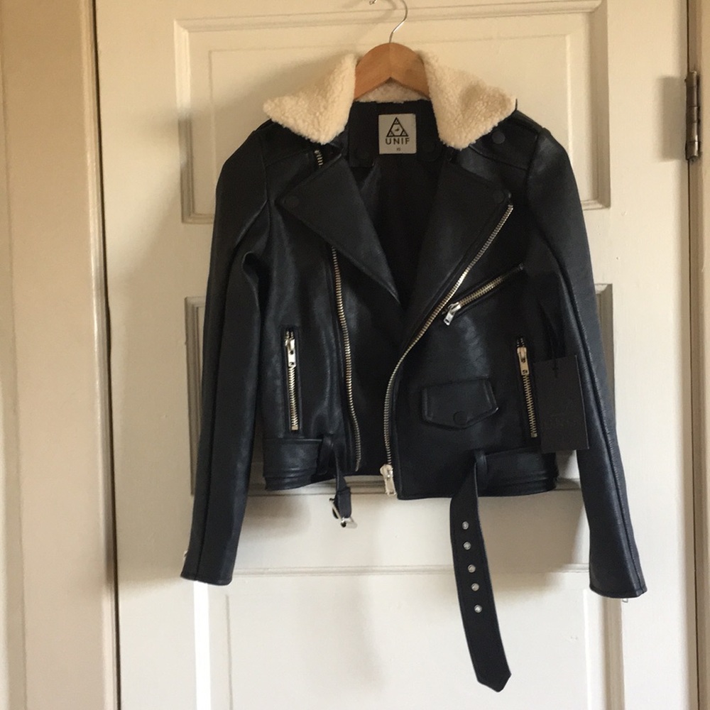Faux Leather Black Moto Jacket